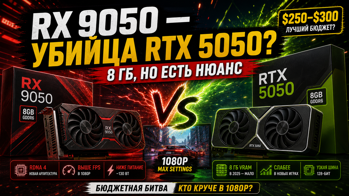 RX 9050 может стать самым неприятным соседом для RTX 5050, если AMD не испортит всё ценой.