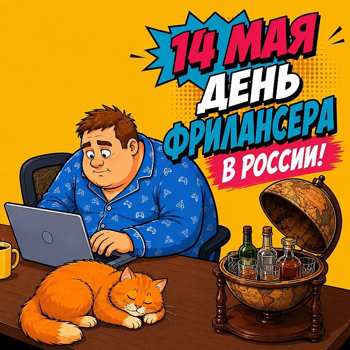 14 мая - День фрилансера в России. podarokplus.ru