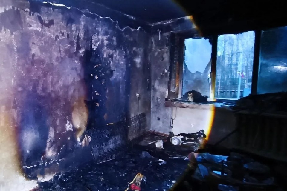    Пожар случился в жилой квартире. Фото: СУ СК России по Мурманской области