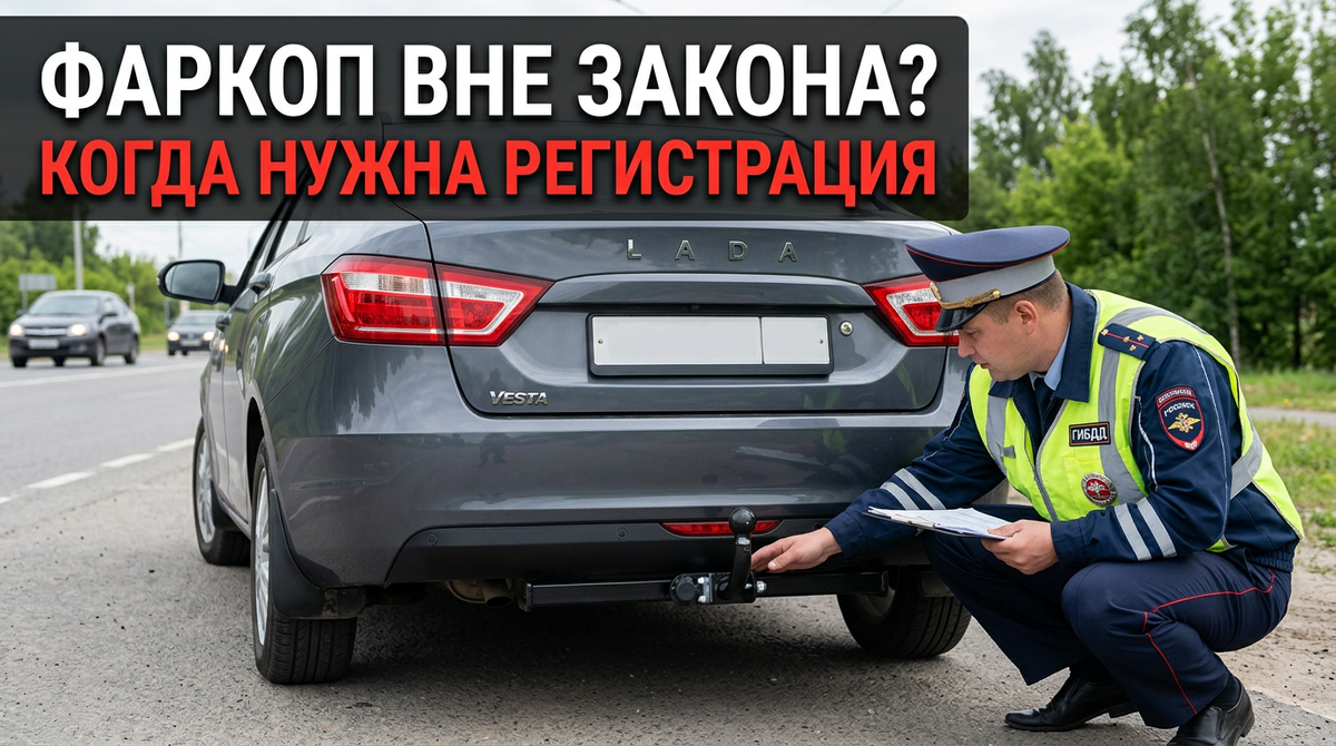 Регистрация фаркопа на автомобиле 