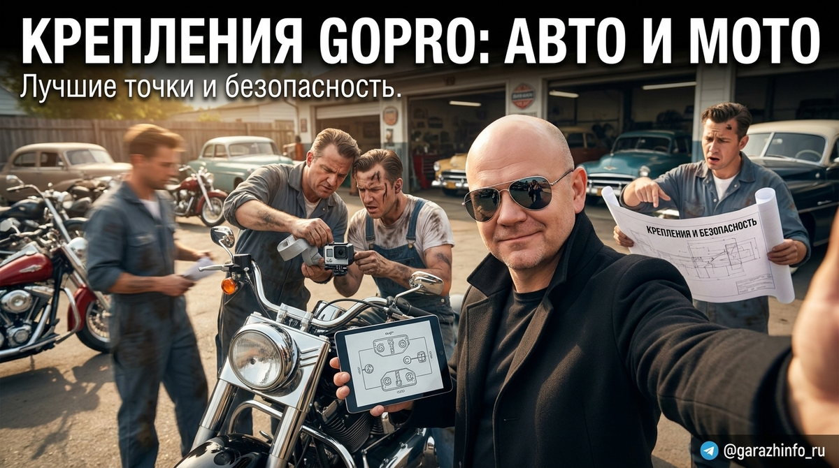    Лучшие точки для крепления GoPro в авто и мотоцикле. Zero8