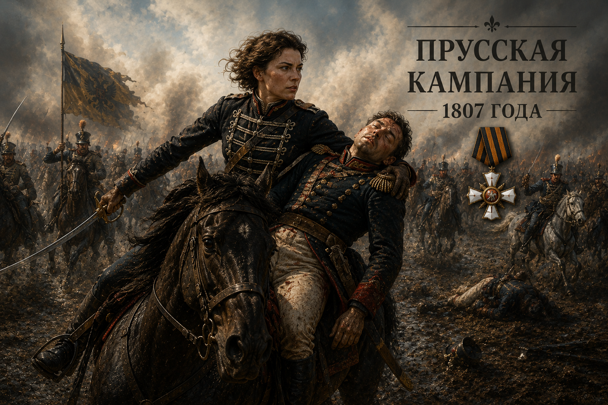 Прусская кампания 1807 года — сражения, в которых Надежда Дурова получила Георгиевский крест за спасение раненого офицера под огнём