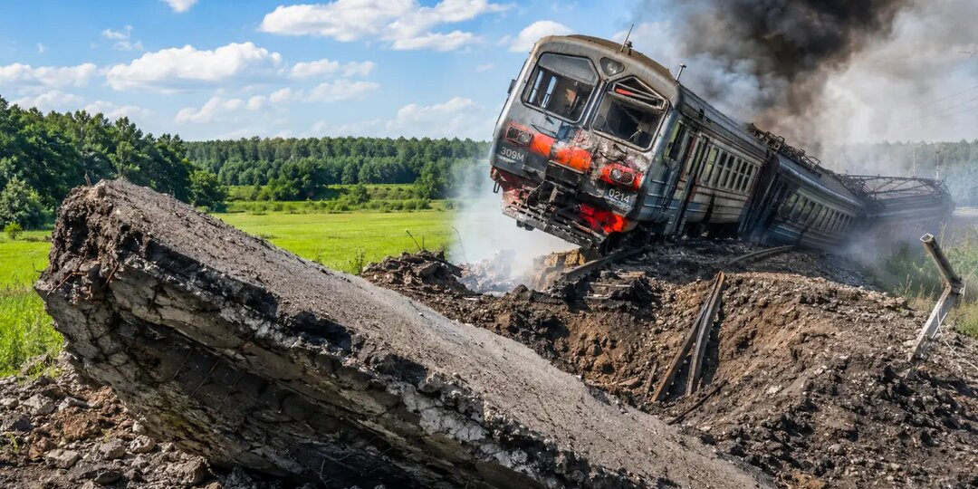Теракт в Белгородской области: Электричка с людьми сошла с рельс. Гладков назвал причину