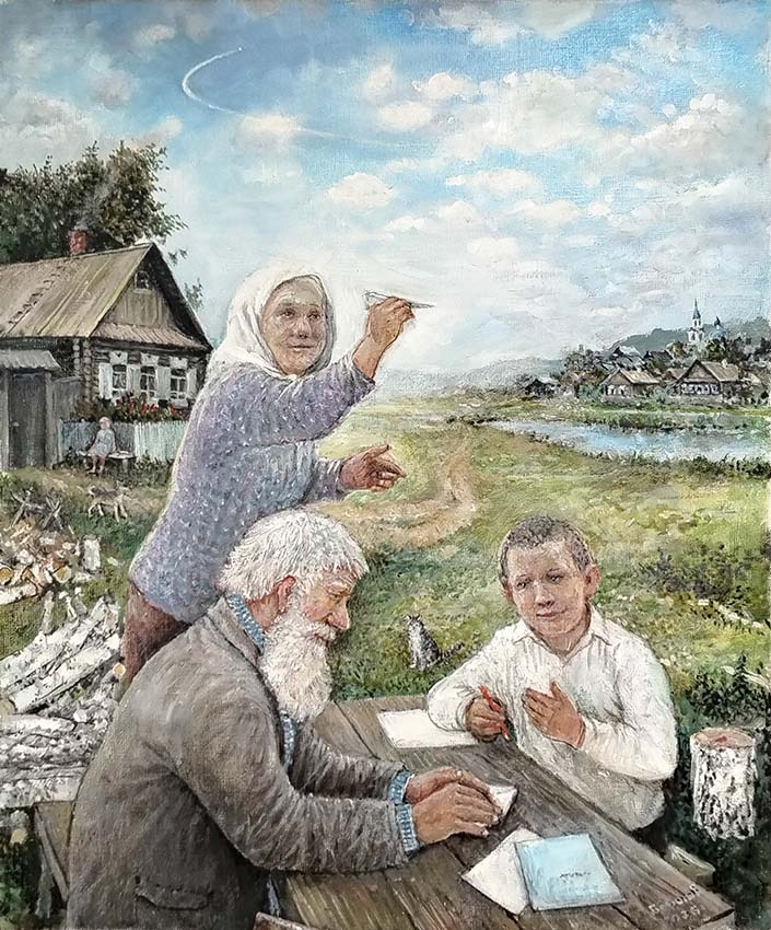 Баранов Леонид "Самолетики" 
60х50 хм