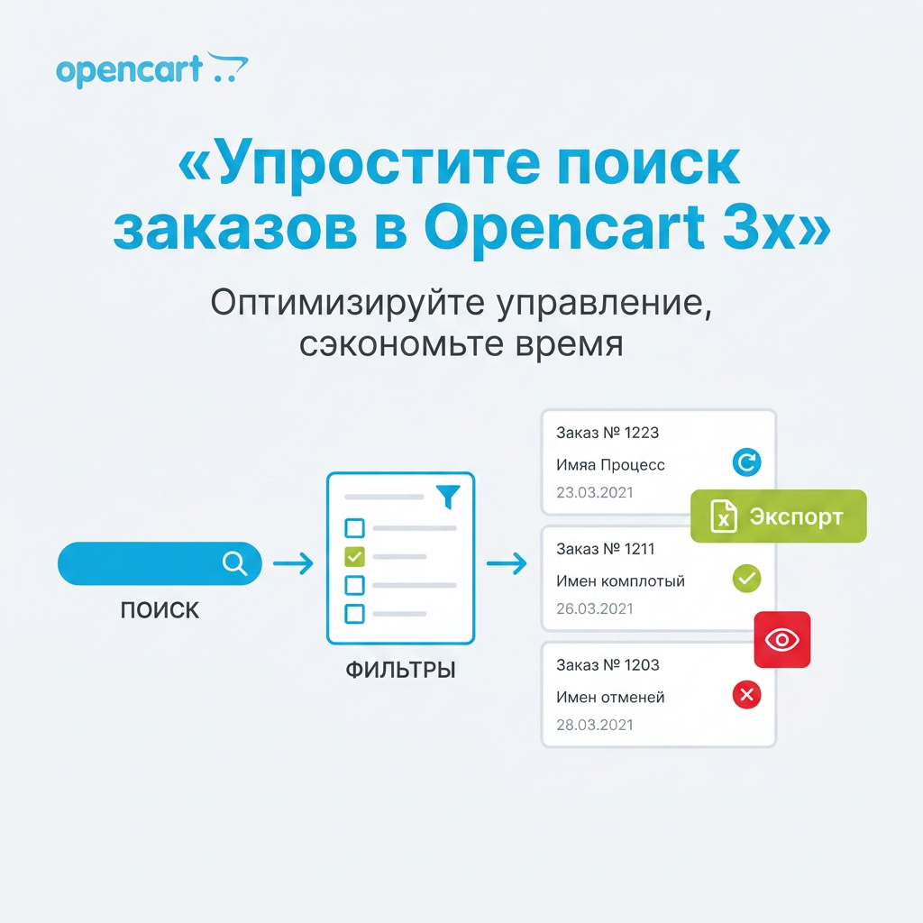    Узнайте, как упростить поиск заказов в Opencart 3x