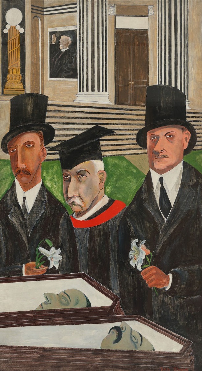«Страсти Сакко и Ванцетти» Бен Шан, 1932 Дерево, холст, гуашь, темпера