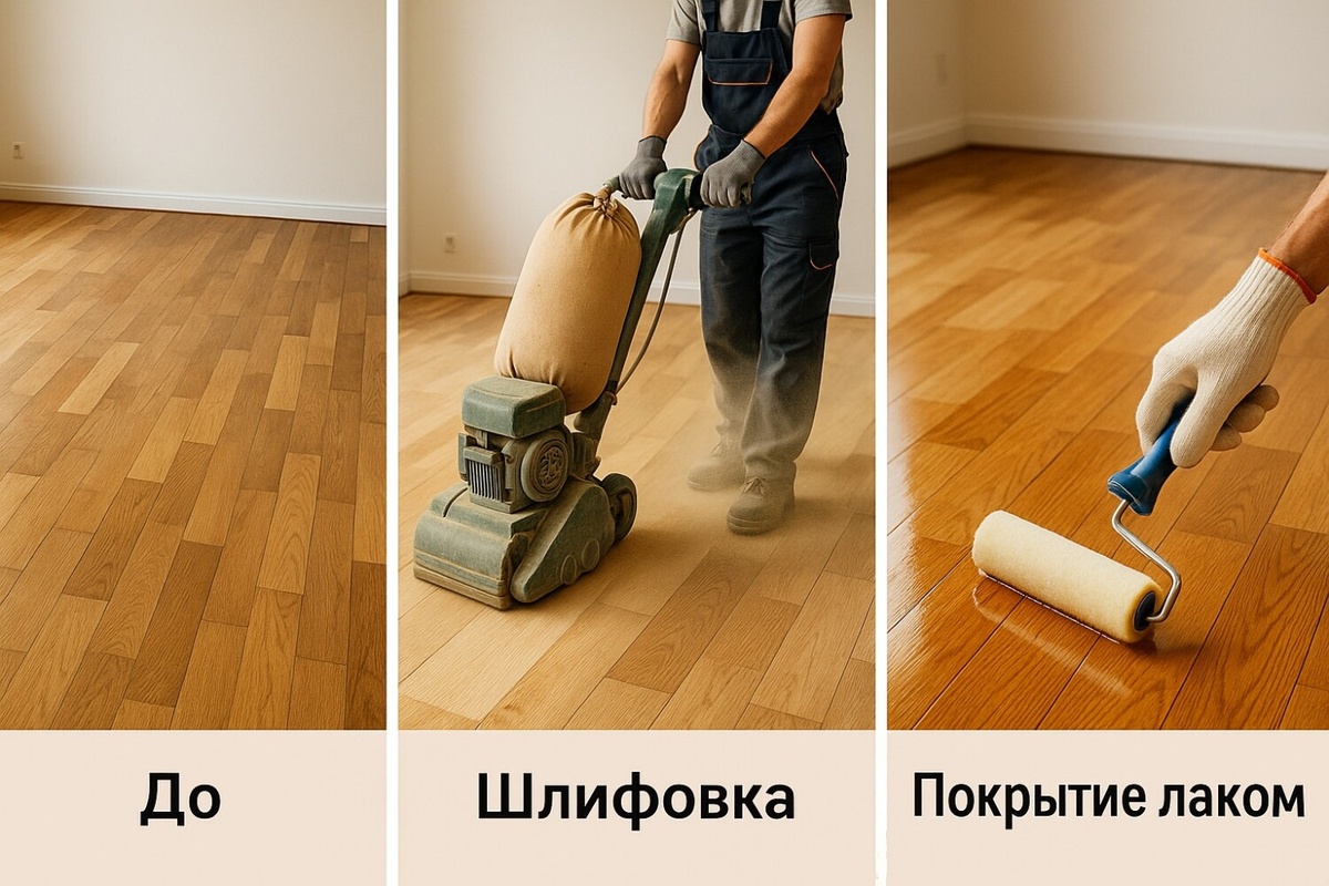 Этапы работ с паркетом
