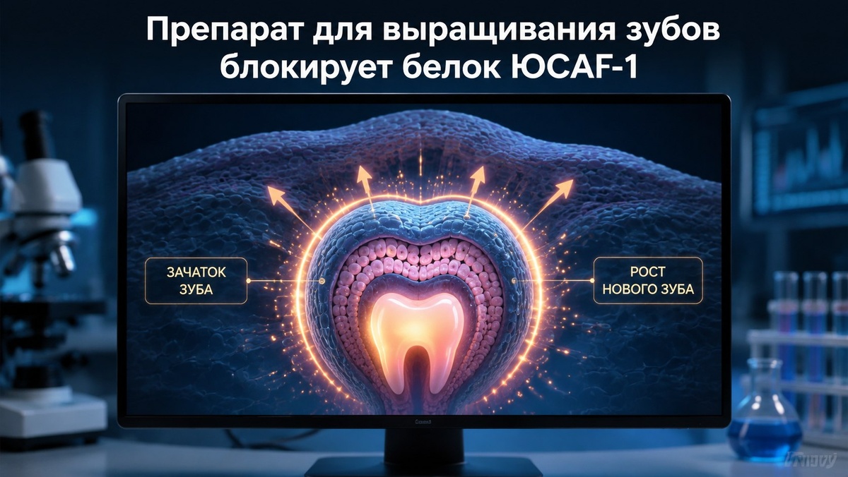 Препарат для выращивания зубов блокирует белок USAG‑1