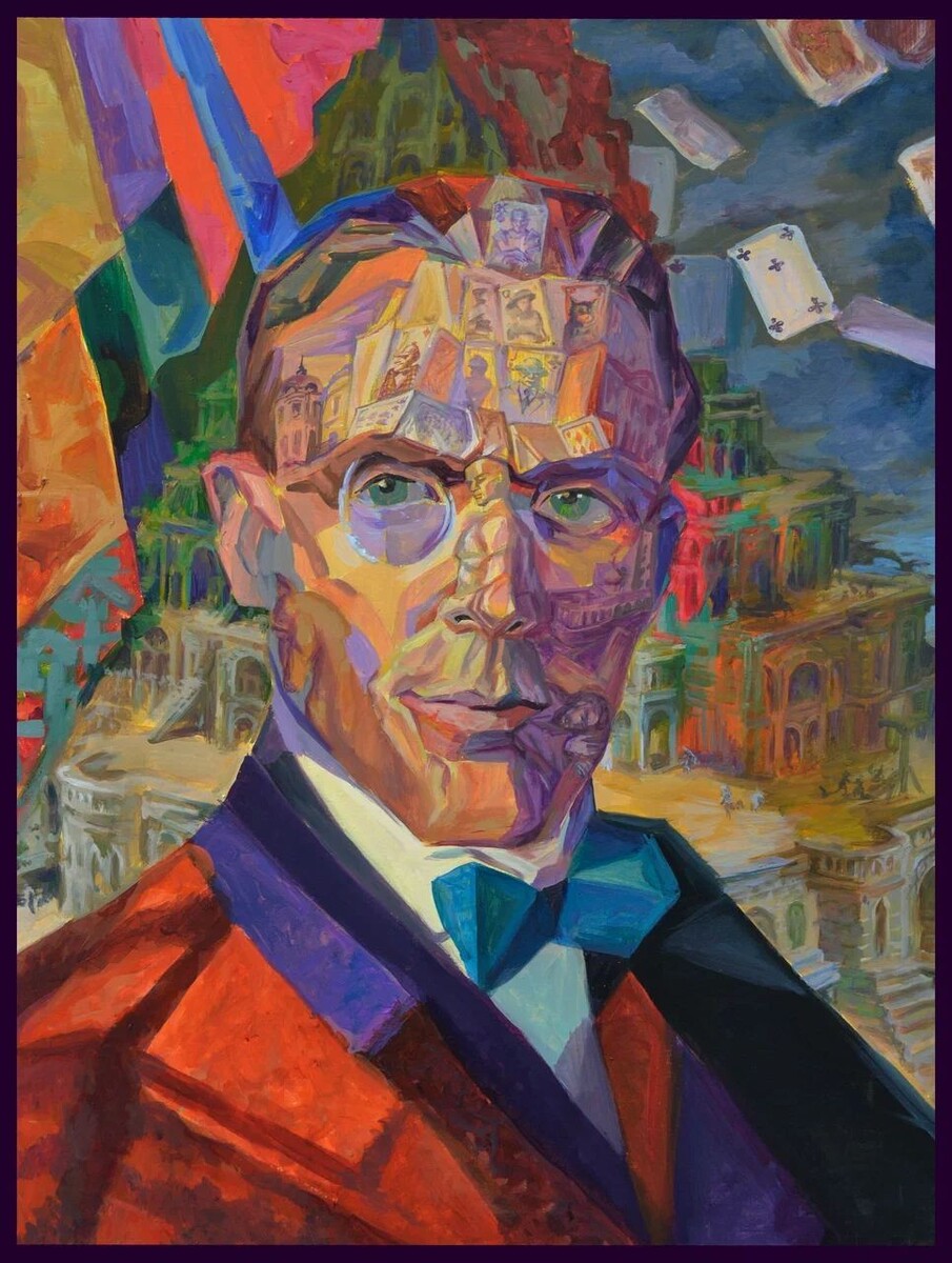 Булгаков, 95 x 70 см, Александр Лосев. Источник: https://bizar.art/artwork/bulgakov-kd2p?srsltid=AfmBOoqIJngo_PVzO3VBxNP_pzvHCxzp0j2aYrQFpvYvZoRWRacF4c8K