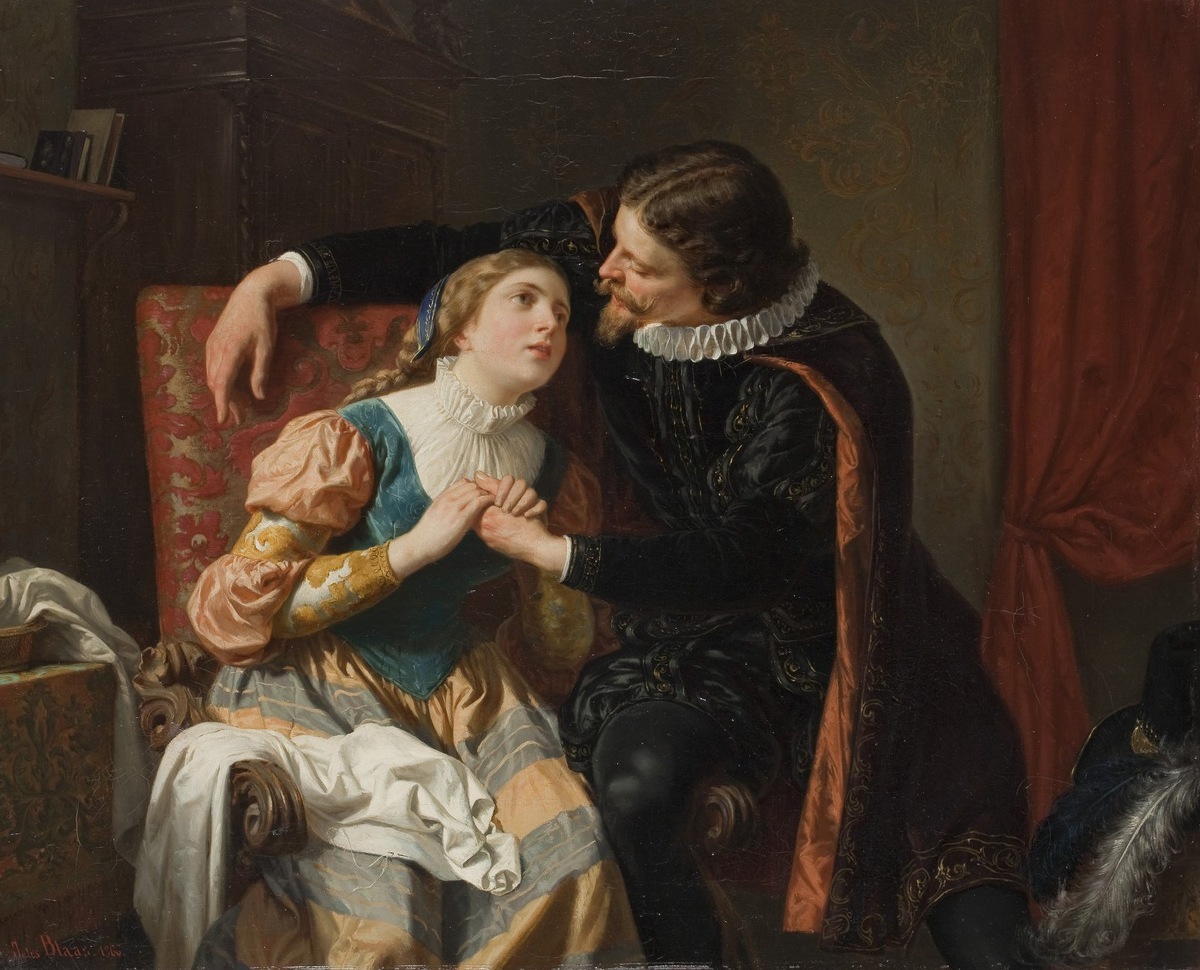 "Эгмонт и Клерхен", Юлиус фон Блаас, 1866 год. Эрмитаж, Главный штаб