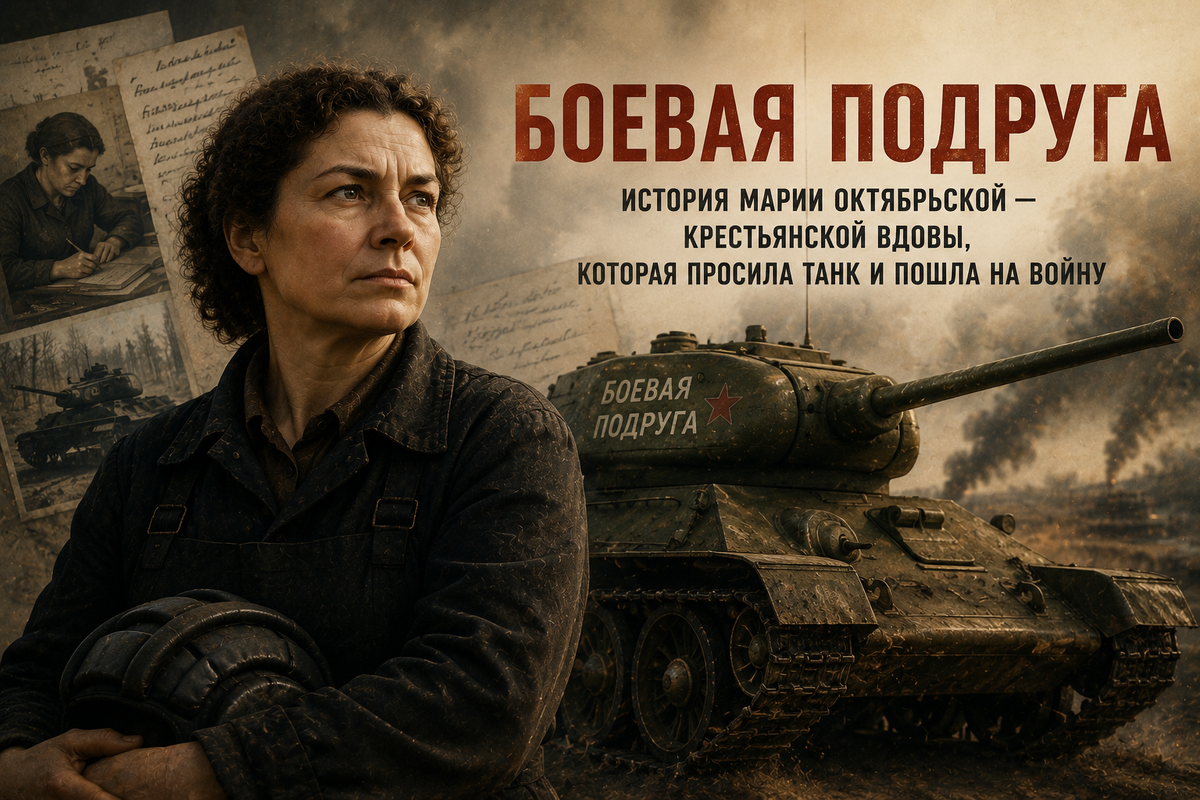 Мария Октябрьская — женщина, которая после гибели мужа собрала деньги на танк Т-34 и сама ушла воевать механиком-водителем