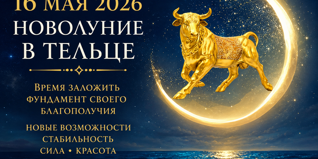 16 мая 2026 состоится денежное Новолуние финансовых возможностей: как заручиться поддержкой Золотого Тельца и получить максимальный урожай