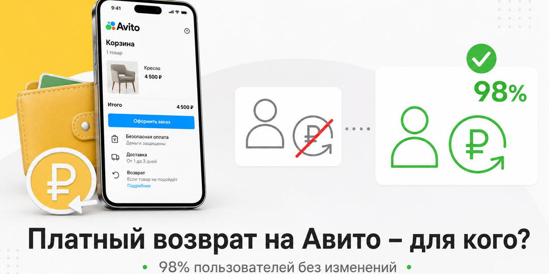 98% пользователей «Авито» не заметят изменений: всё о новом правиле возврата