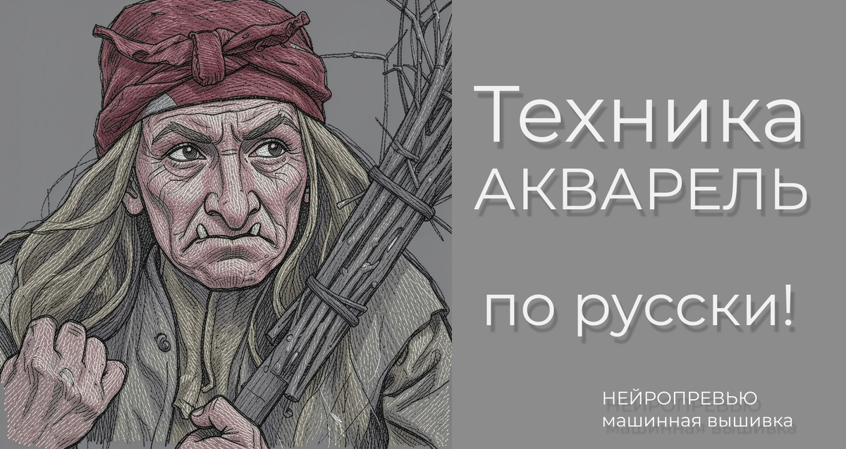 Машинная вышивка. Нейропревью