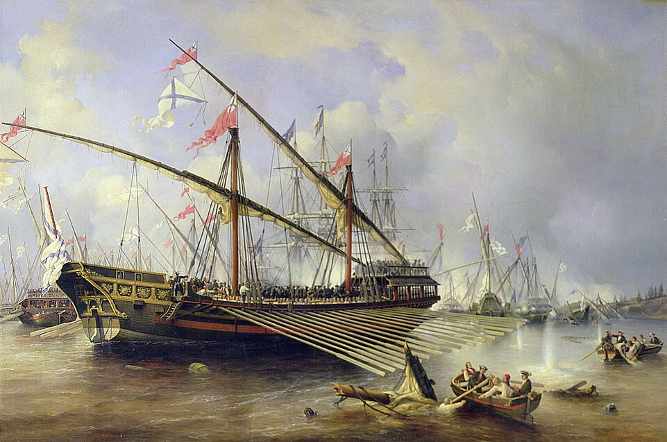 The Battle of Grengam on 27th July 1720, Ferdinand Victor Perrot, Bridgeman Art Library