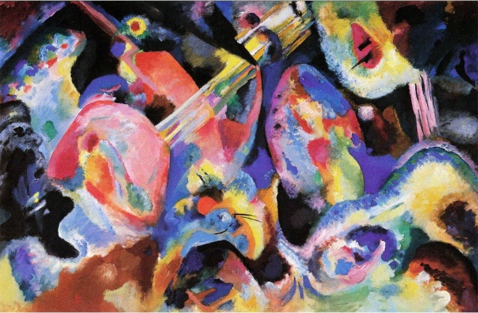 Картина «Импровизация. Потоп», В. Кандинский, 1913 год