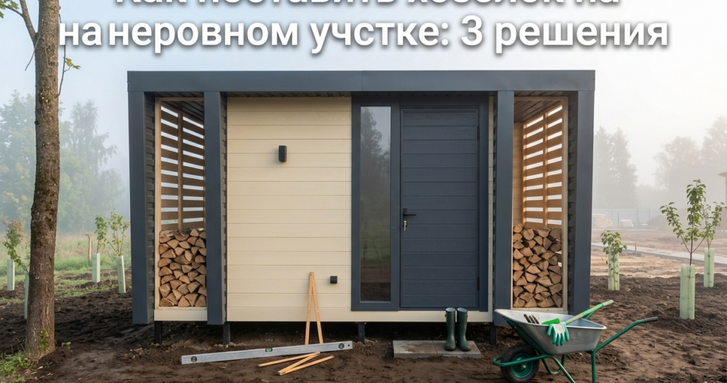 Установка хозблока на неровном участке: разбор вариантов