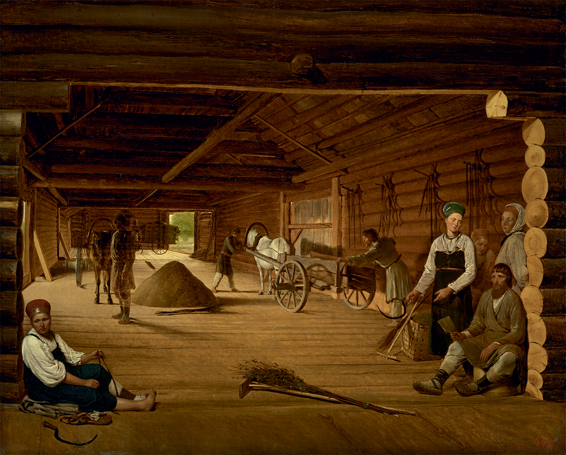 Алексей Венецианов. Гумно. 1822–1823. Холст, масло