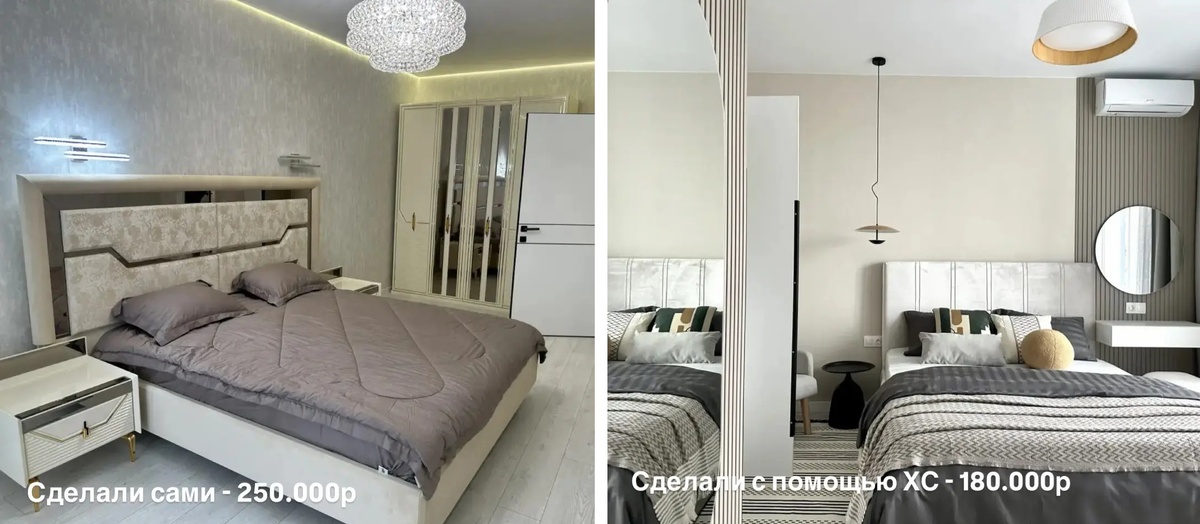 Сравнение квартир где обставляют самостоятельно и обставляеи мебелью хоумстейджер