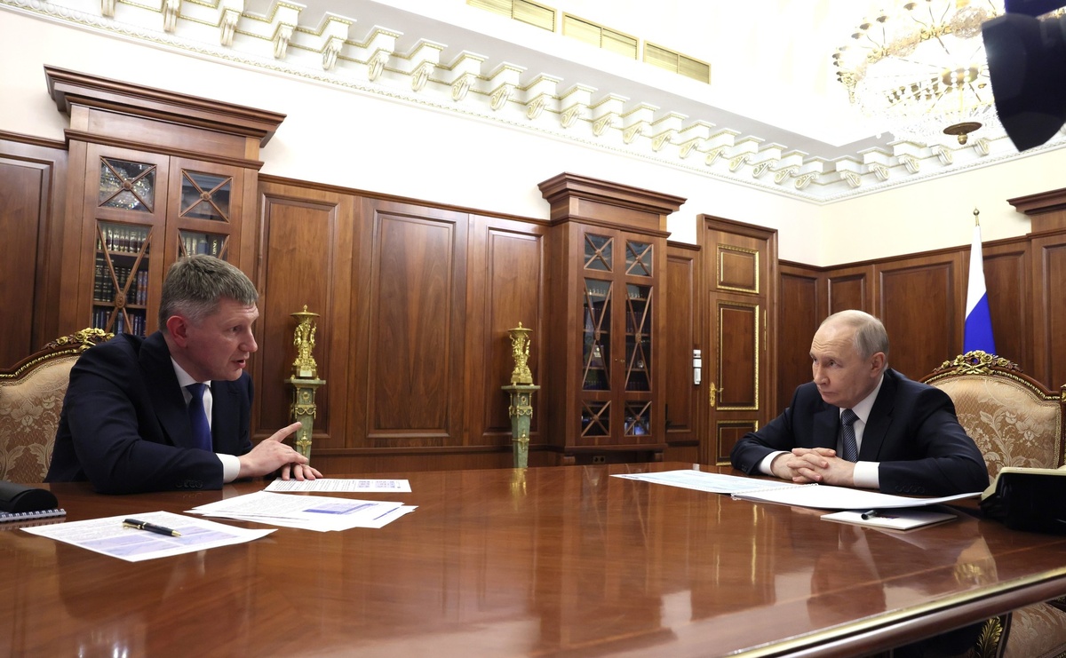 Министр экономического развития Решетников у Путина, 12 мая