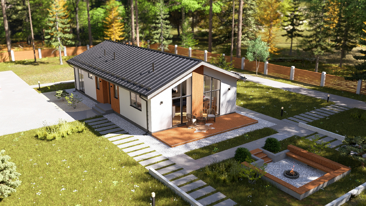 Дом из газобетона 100 м²
