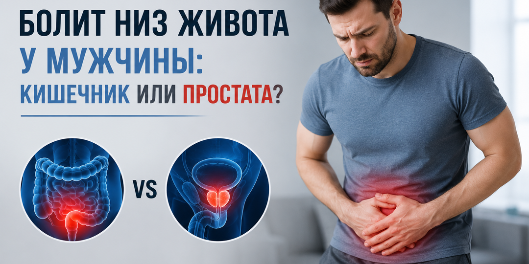 Болит низ живота у мужчины: кишечник или простата?