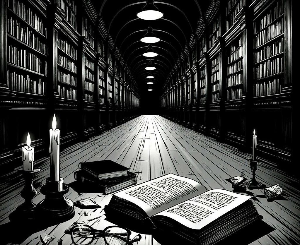 библиотека - ключевое место в книге