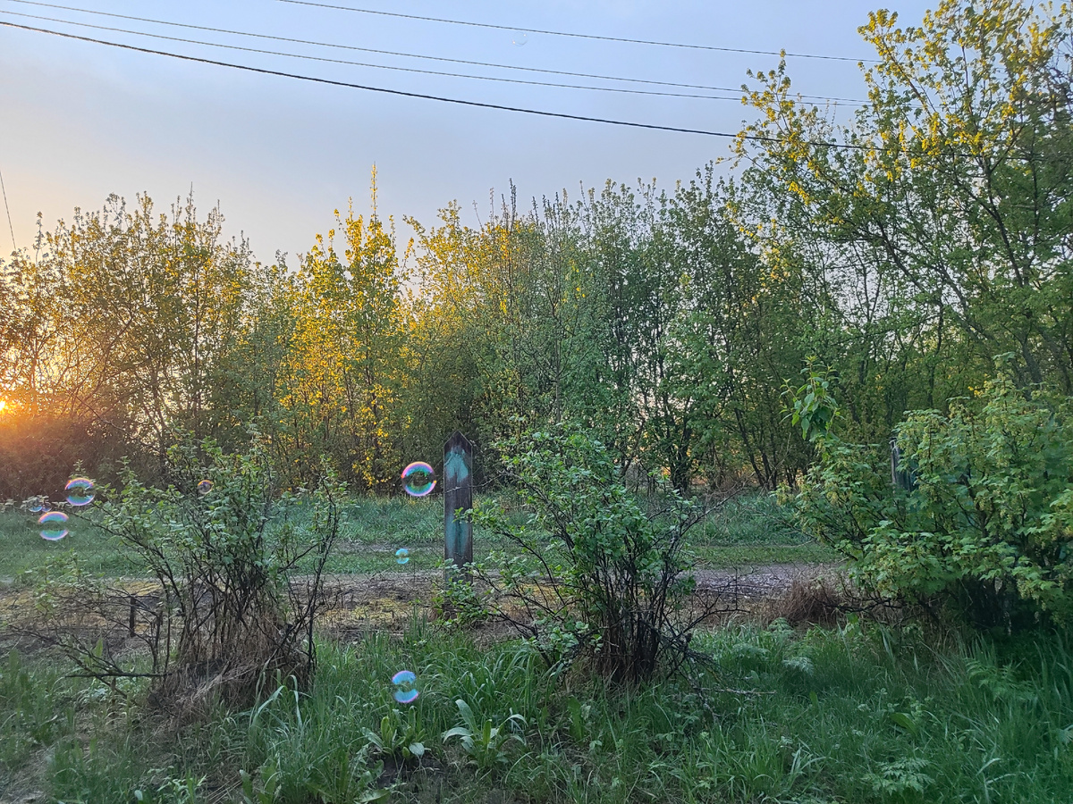Вечерами с дочкой пускаем пузырьэи