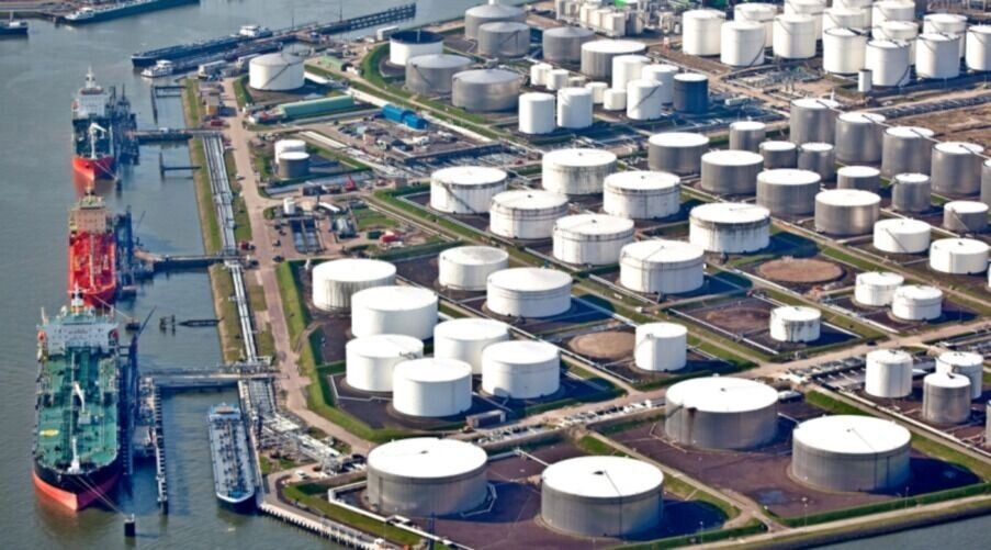    запасы нефти в порту Кушинг