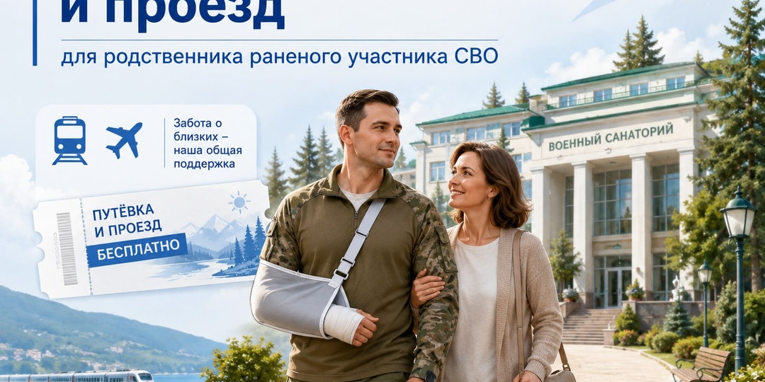 🏥 Бесплатная путёвка для родственника раненого участника СВО