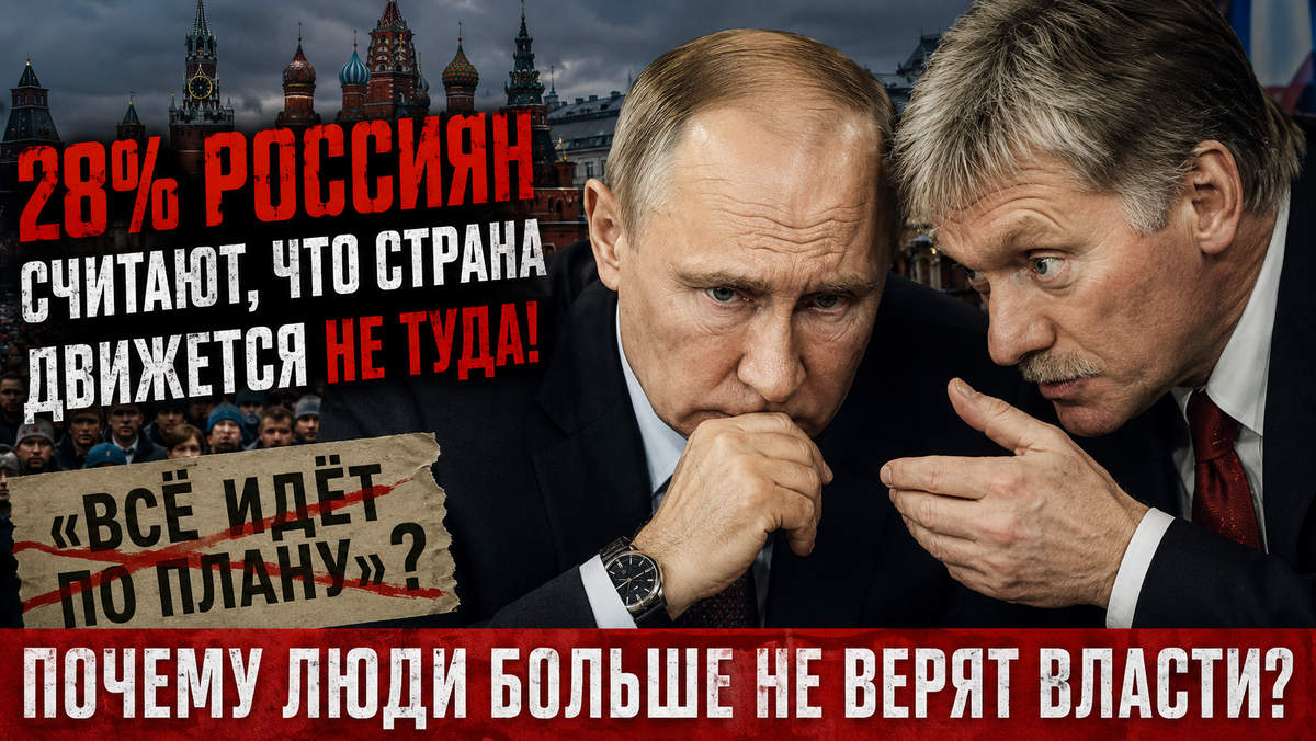 28% россиян считают, что страна движется в неправильном направлении