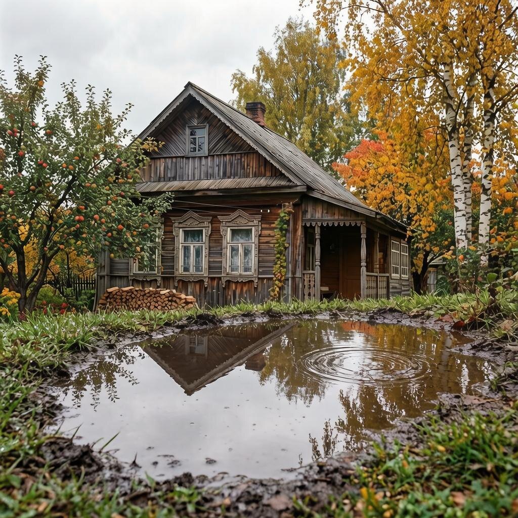 На поверхности блестит лужица, через пару часов она всё ещё там же