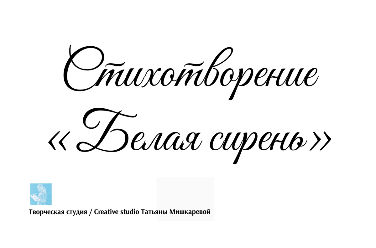 Стихотворение «Белая сирень», поэтесса Татьяна Мишкарева 