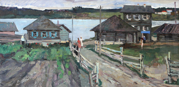 А.К.Соколов. Северная деревня. До 1963. Дагестанский музей изобразительных искусств им. П.С. Гамзатовой.