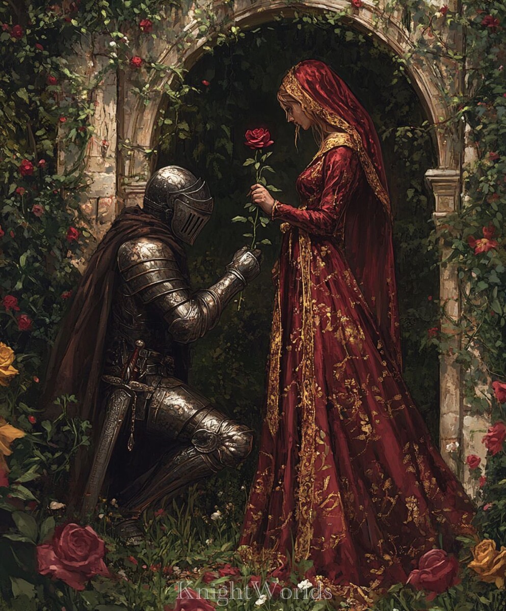 Картина из открытых источников. Medieval Knight Protecting Princess  uk.pinterest.com