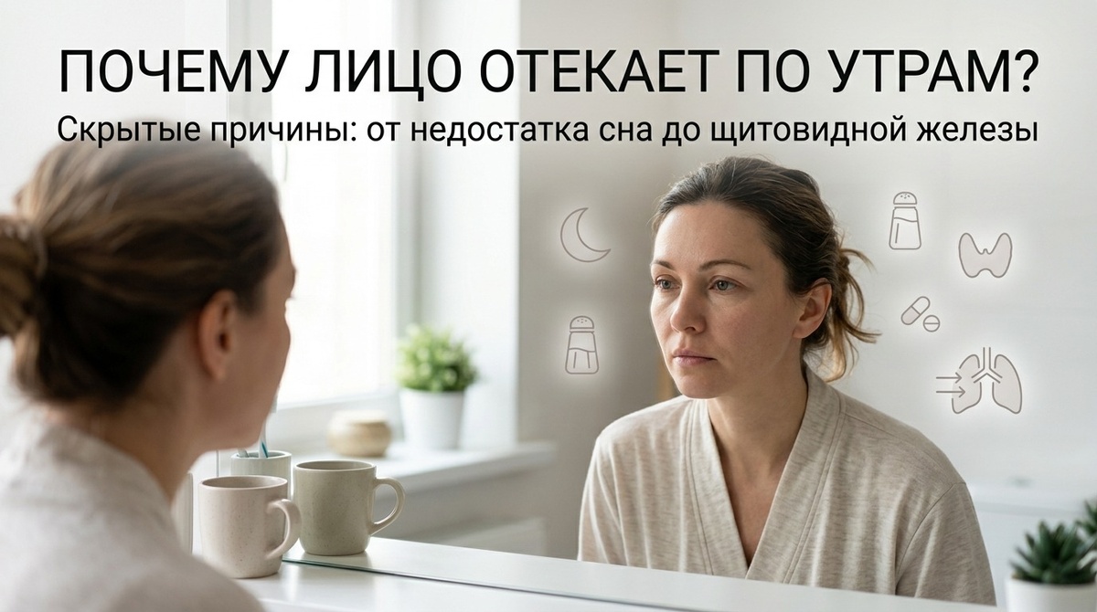 лицо далеко не всегда связано с лишним стаканом воды на ночь.