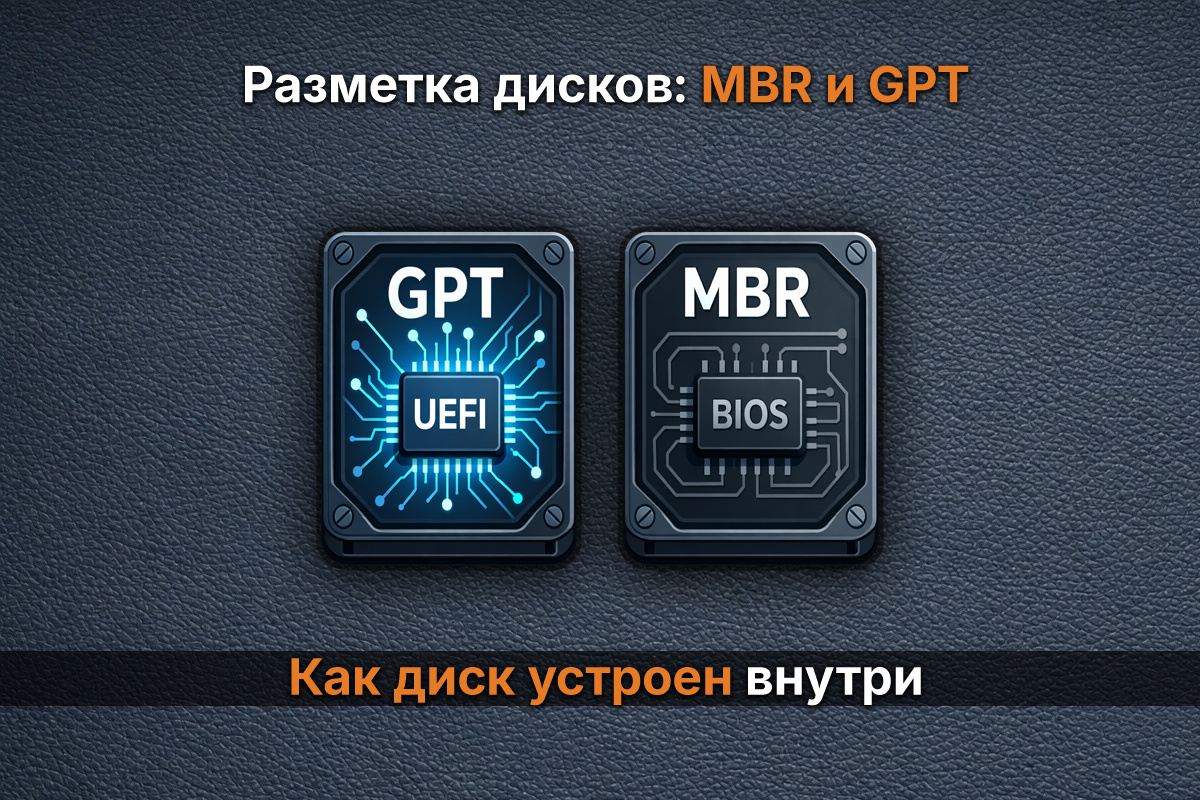 Разметка дисков: MBR и GPT
