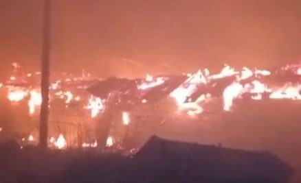     Крупный пожар произошёл в Шушенском округе