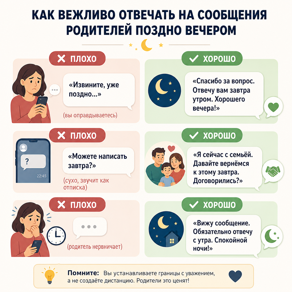 Памятка с вежливым отказом