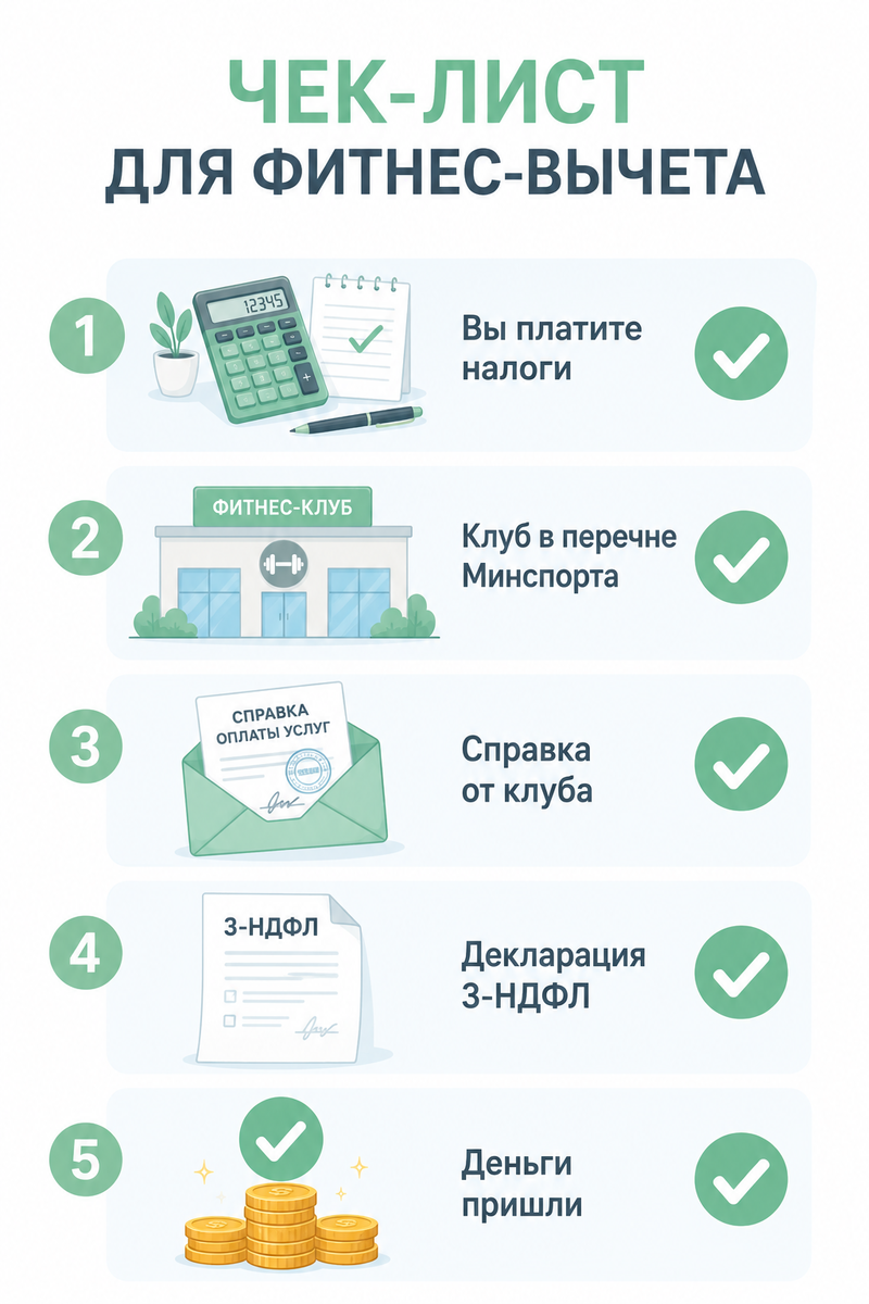 5 шагов к возврату денег за фитнес. Сохраните чек-лист, чтобы ничего не упустить.