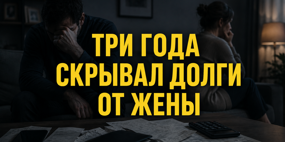 Скрывал долги от жены три года. Банкротство раскрыло всё за один день