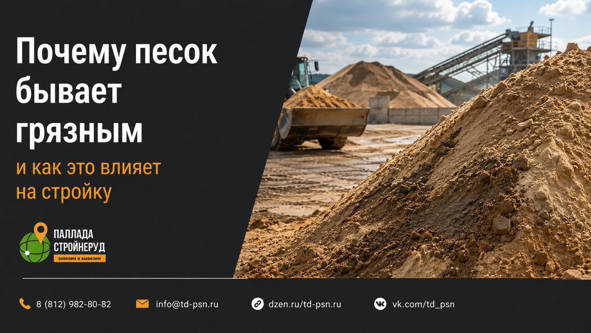 Почему песок бывает грязным и как это влияет на стройку