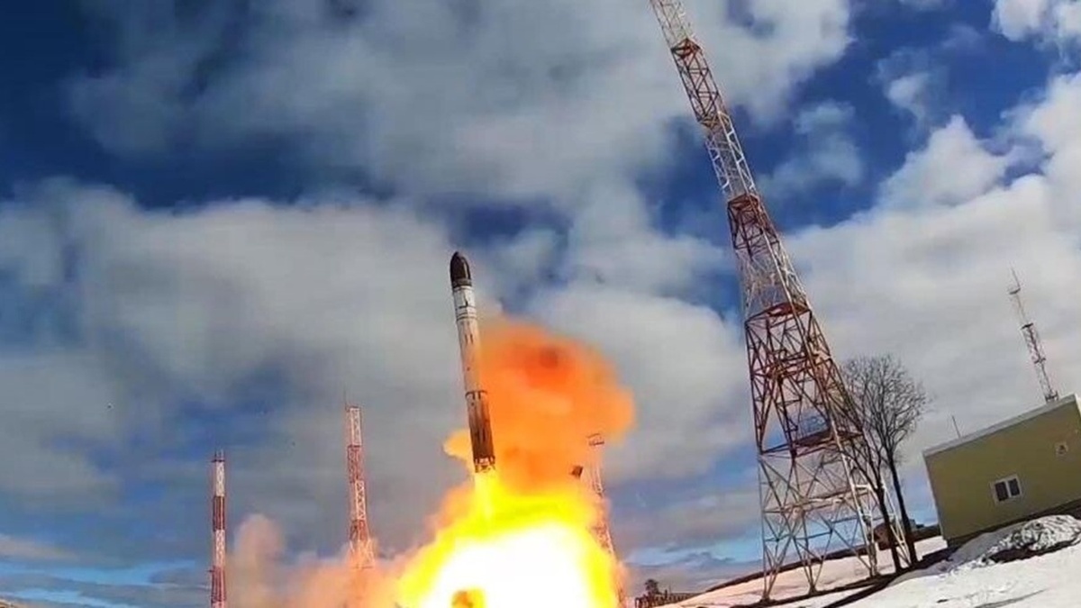 На фотографии: 12 мая 2026 года Российские войска стратегического назначения провели успешный пуск новейшей ракеты «Сармат». Источник фото: © РИА Новости/Министерство обороны РФ