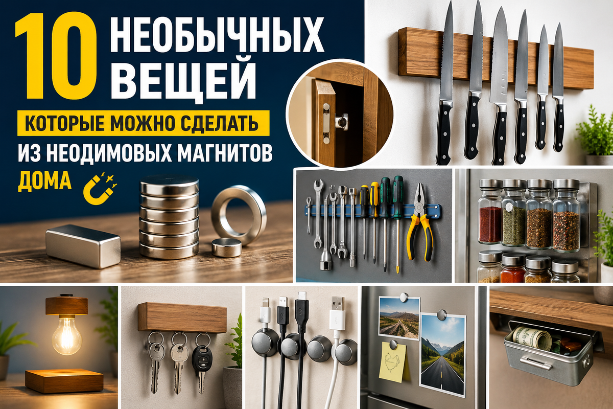 10 необычных вещей, которые можно сделать из неодимовых магнитов дома