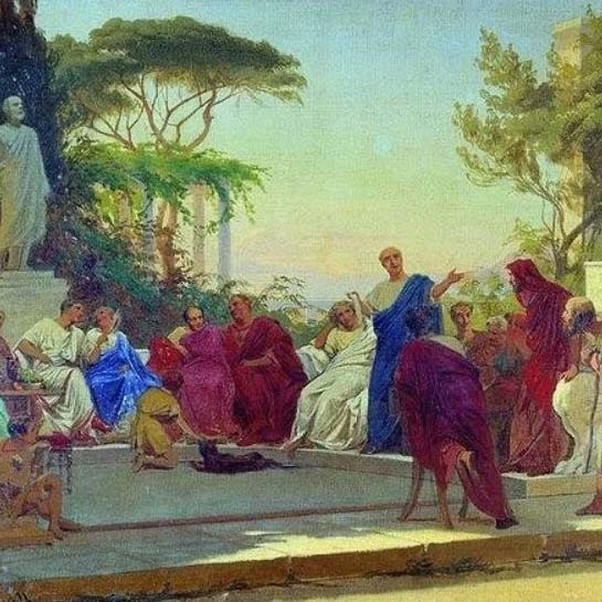 Федор Бронников. Гораций читает свои сатиры Меценату. 1863. Шадринский краеведческий музей им. В.П. Бирюкова, Шадринск, Курганская область