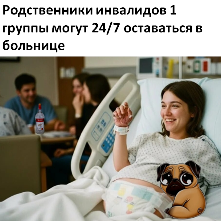Родственники инвалидов 1 группы могут 24/7 оставаться в больнице: программа гарантий 2026