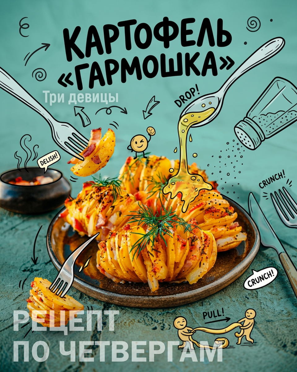 Рецепт Картофель-Гармошка