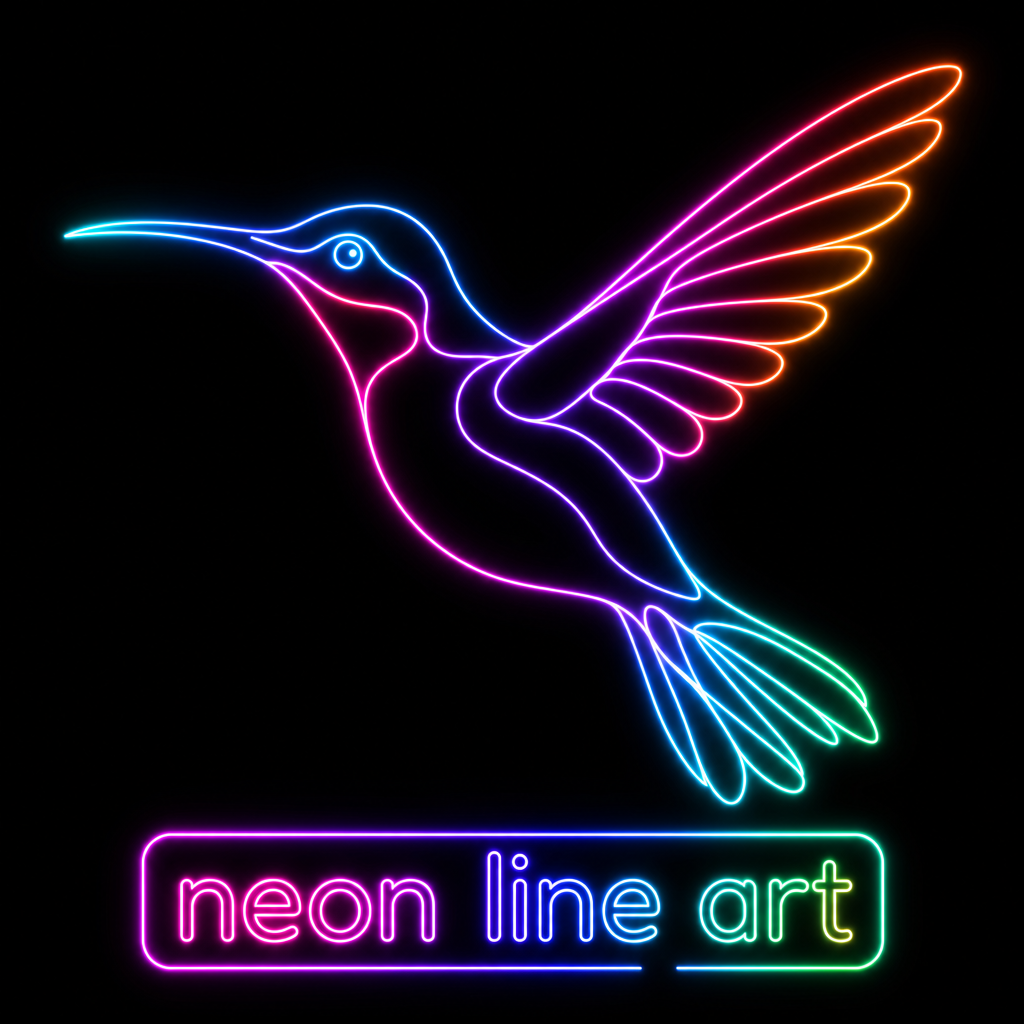 Neon line art