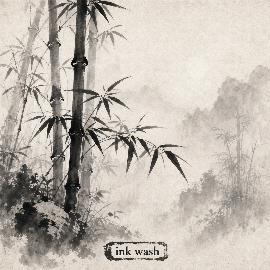 Ink wash