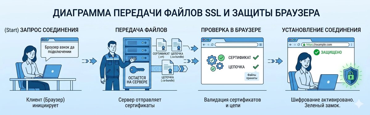 Специалист анализирует ошибки SSL сертификата на экране ноутбука